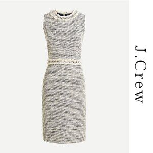 Sheath dress in speckled tweed